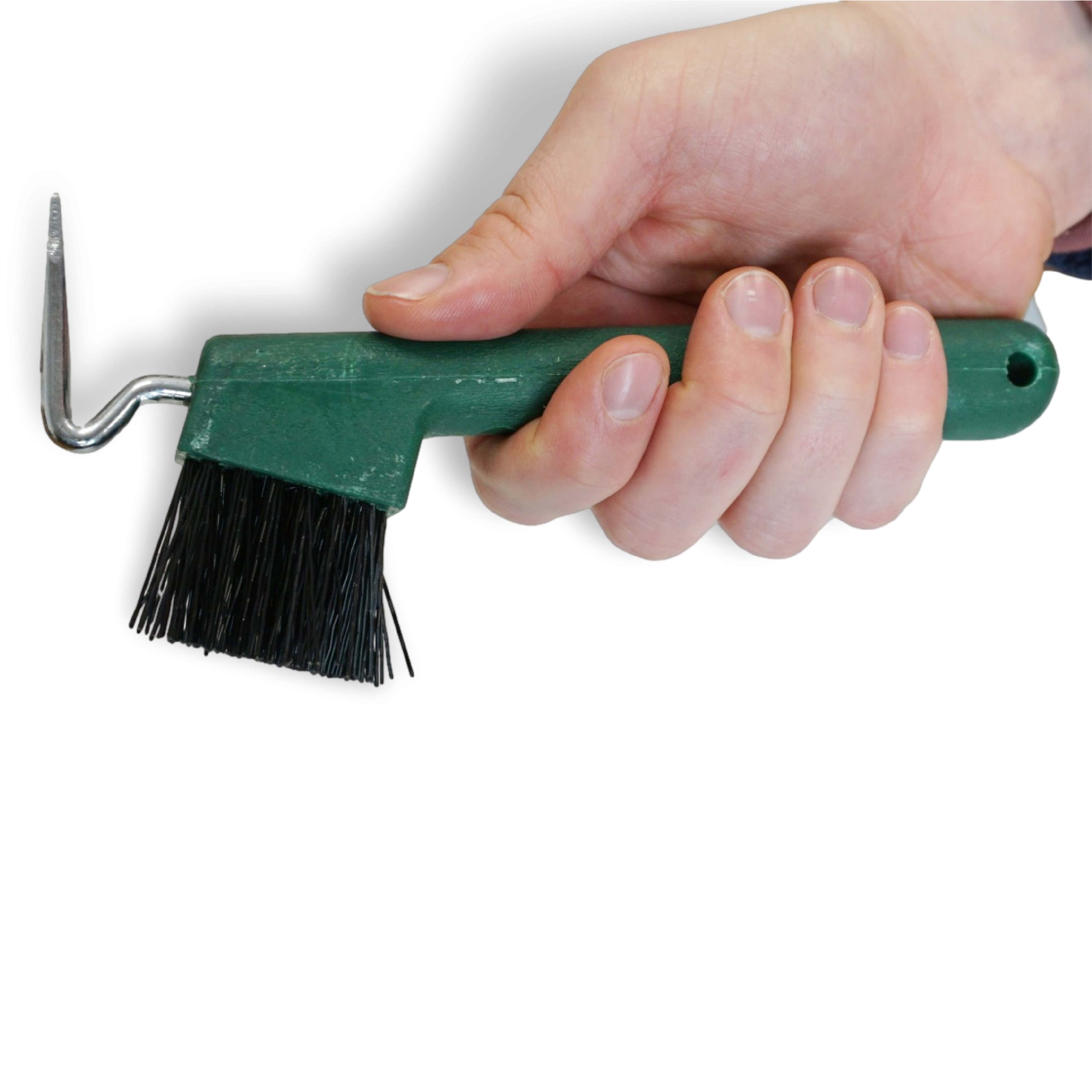 Hufkratzer mit stabiler Bürste und ergonomischen Griff